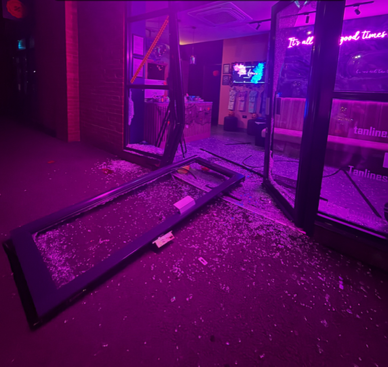 Other image for Tanning shop owner thanks community for support following ram-raid